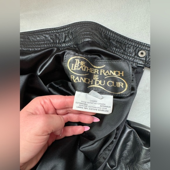 Women’s vintage The LERTHER RANCH LE RANCH DU CUIR leather skirt - Picture 9 of 16